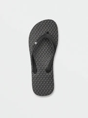 Volcom Womans Eco Concourse Jandal - Black/White