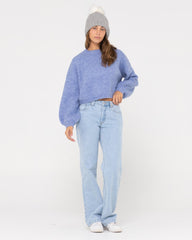 Rusty Sundae LS Crew Neck - Periwinkle Blue