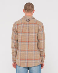 Rusty Houndstooth Overshirt - Light Khaki