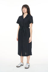 Huffer Lin-in SS Daze Midi Dress - Black