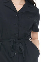 Huffer Lin-in SS Daze Midi Dress - Black