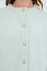 Huffer Elle Crop Cardigan - Mint