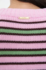Huffer Bobby Knit Cardigan - Pink/Meadow