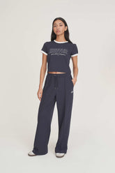 Huffer Womens Straight Leg Trackpant - Navy
