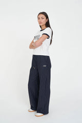 Huffer Stripe Hailey Trackpant - Navy