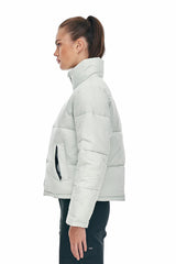 Huffer Womens Box Puffer Jacket - Crisp
