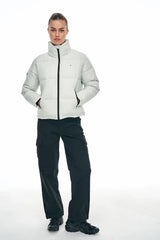 Huffer Womens Box Puffer Jacket - Crisp