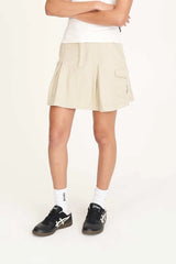 Huffer Cargo Mini Skirt - Beige