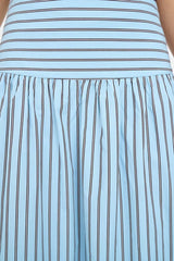 Huffer Womens Stripe Ashton Skirt - Bay Blue