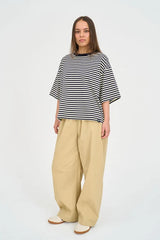 Huffer Stripe Billie Tee 185 - Butter/Navy