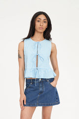 Huffer Catalina Bow Top - Blue/Chalk