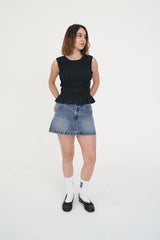 Huffer Womens Lin-in Bridget Top - Black