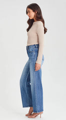 Junkfood Wendy Wide Leg Jean - Denim Blue