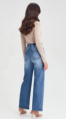 Junkfood Wendy Wide Leg Jean - Denim Blue