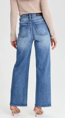 Junkfood Wendy Wide Leg Jean - Denim Blue
