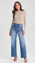 Junkfood Wendy Wide Leg Jean - Denim Blue