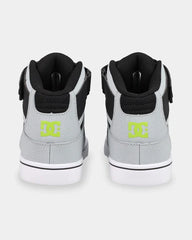 DC Boys Pure Hi Top EV Trainer- Grey/Black/Lime