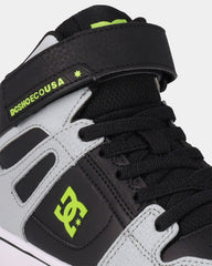 DC Boys Pure Hi Top EV Trainer- Grey/Black/Lime