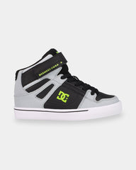 DC Boys Pure Hi Top EV Trainer- Grey/Black/Lime