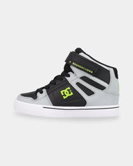 DC Boys Pure Hi Top EV Trainer- Grey/Black/Lime