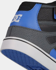 DC Boys Pure Hi Top EV - Grey/Black/Blue