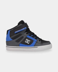 DC Boys Pure Hi Top EV - Grey/Black/Blue
