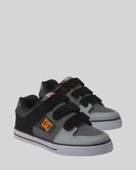 DC Kids Pure V Shoe - Grey/ Orange