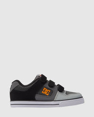 DC Kids Pure V Shoe - Grey/ Orange