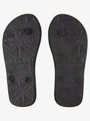 Quiksilver Youth 8-16 Molokai Panel Jandals - Black/Blue/Black