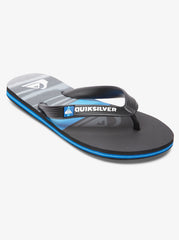 Quiksilver Youth 8-16 Molokai Panel Jandals - Black/Blue/Black