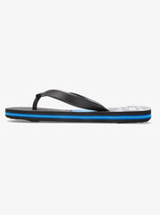 Quiksilver Youth 8-16 Molokai Panel Jandals - Black/Blue/Black