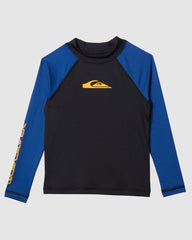 Quiksilver Everyday UPF50 LS Boys Rashie - Monaco Blue