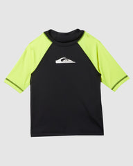Quiksilver Everyday UPF50 SS Boys Rashie - Safety Yellow
