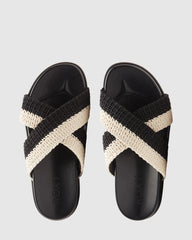 Roxy Syenna Slides - Black/Cream