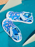 Roxy Slip on Grom Sandals - Blue/Pink