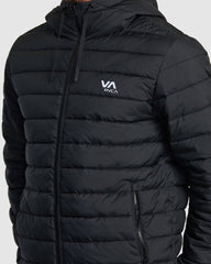 RVCA Mens Packable Puffa Hooded Jacket - Black