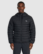 RVCA Mens Packable Puffa Hooded Jacket - Black