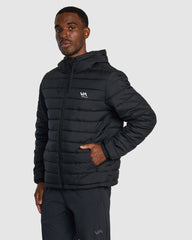 RVCA Mens Packable Puffa Hooded Jacket - Black