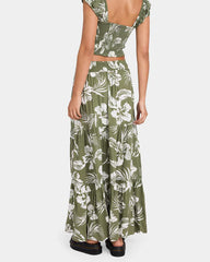 Volcom Viper Maxi Skirt - Moss Stone