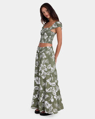 Volcom Viper Maxi Skirt - Moss Stone