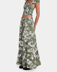 Volcom Viper Maxi Skirt - Moss Stone