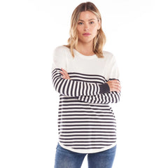 Betty Basics Sophie Knit Jumper - Licorice Stripe
