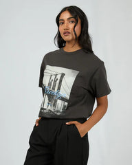 All About Eve Brooklyn Oversized Tee - Washed Black