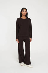 Huffer Merino Neve Crew - Chestnut