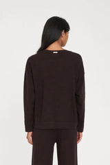 Huffer Merino Neve Crew - Chestnut