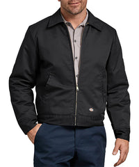 Dickies Lined Eisenhower Zip Thru Garage Jacket with Welt Pockets