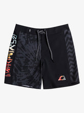 Quiksilver 8-16 Surfsilk Radical Arch Youth Boardies - Black