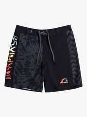 Quiksilver 8-16 Surfsilk Radical Arch Youth Boardies - Black