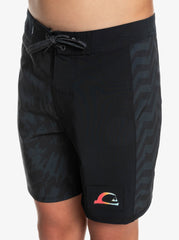 Quiksilver 8-16 Surfsilk Radical Arch Youth Boardies - Black