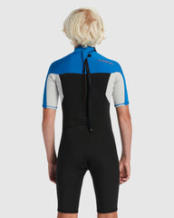 Quiksilver Youth Everyday Sessions 2/2 BZ SS Spring Wetsuit - Black/Squale Blue